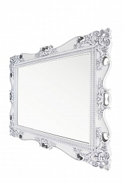 Водолей Мебель для ванной "Версаль 105" белая/серебро, зеркало Кармен в раме – фотография-4